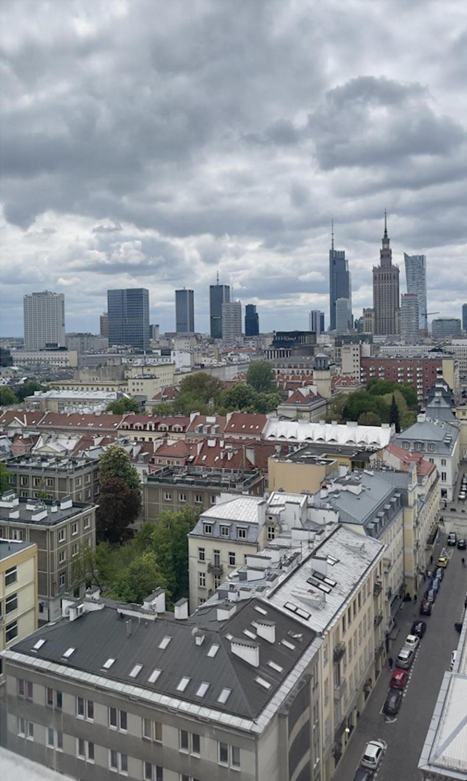 Ferienwohnung Atelier W Sercu Warszawy Z Panoramicznym Widokiem Warschau Exterior foto